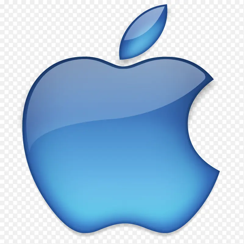 蓝色渐变色苹果logo