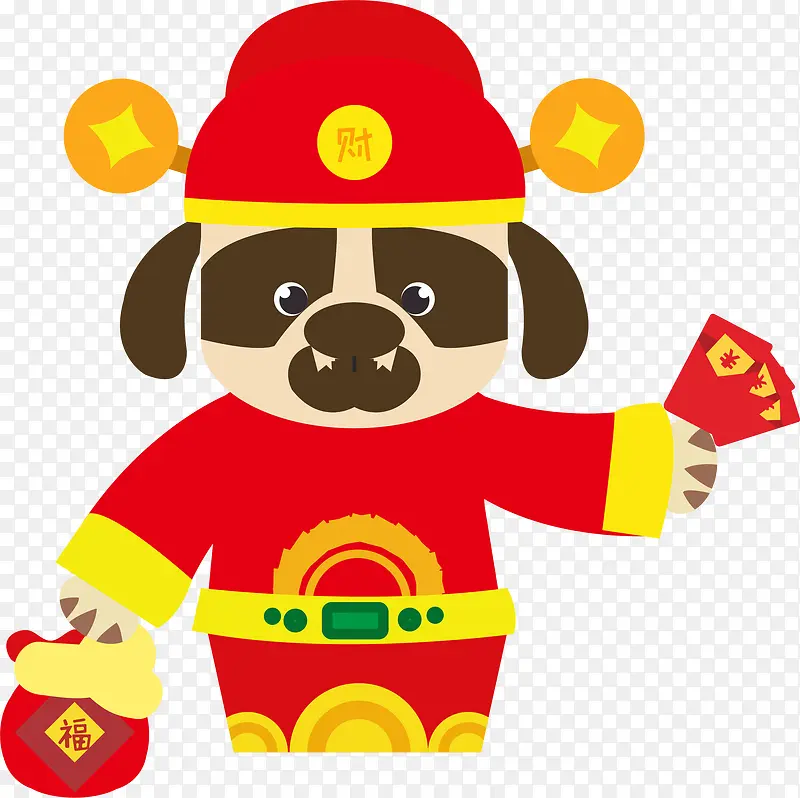 2018新年狗年节日卡通图案