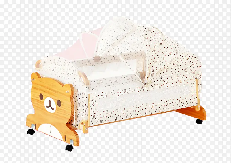 小熊单人儿童床