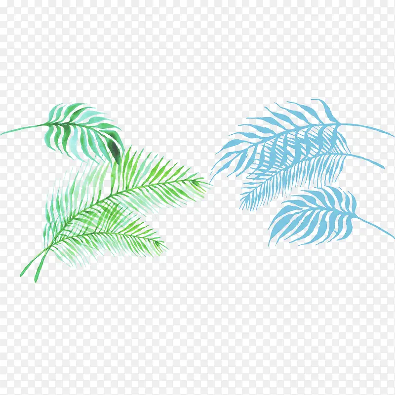 彩色创意植物叶子元素