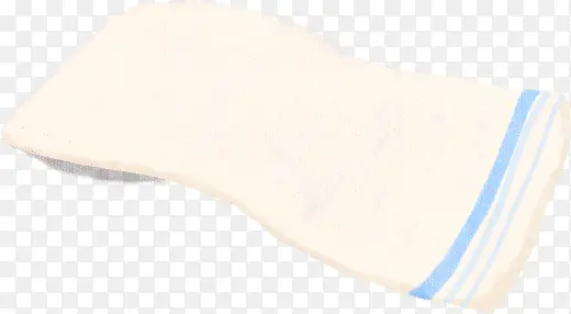 白色卡通条纹毛巾