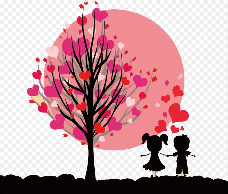树的心和孩子们的爱