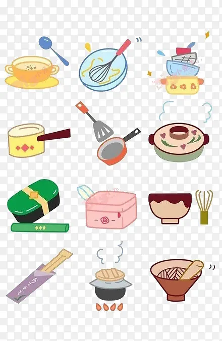 卡通煮饭餐具