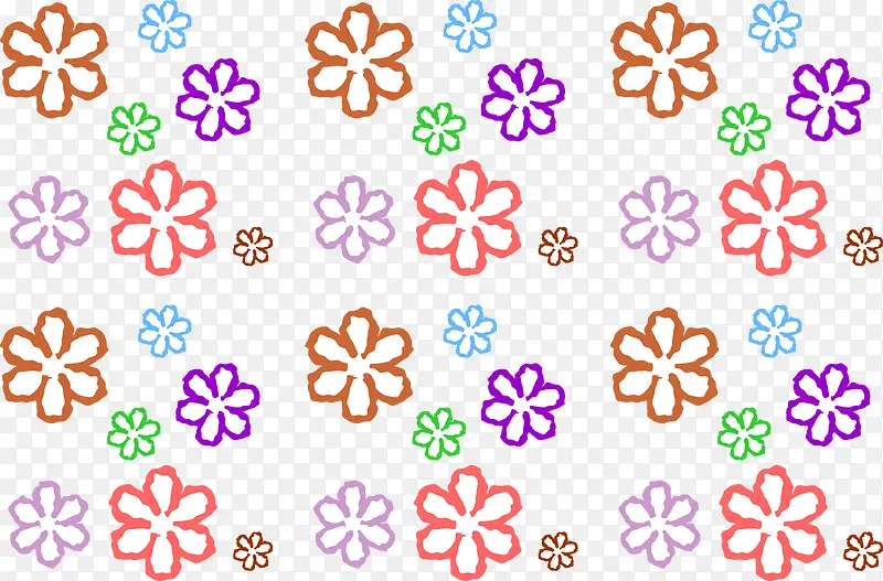 矢量小花图案