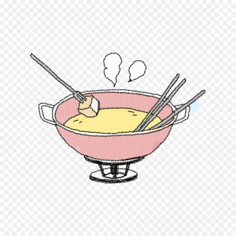 粉色汤锅