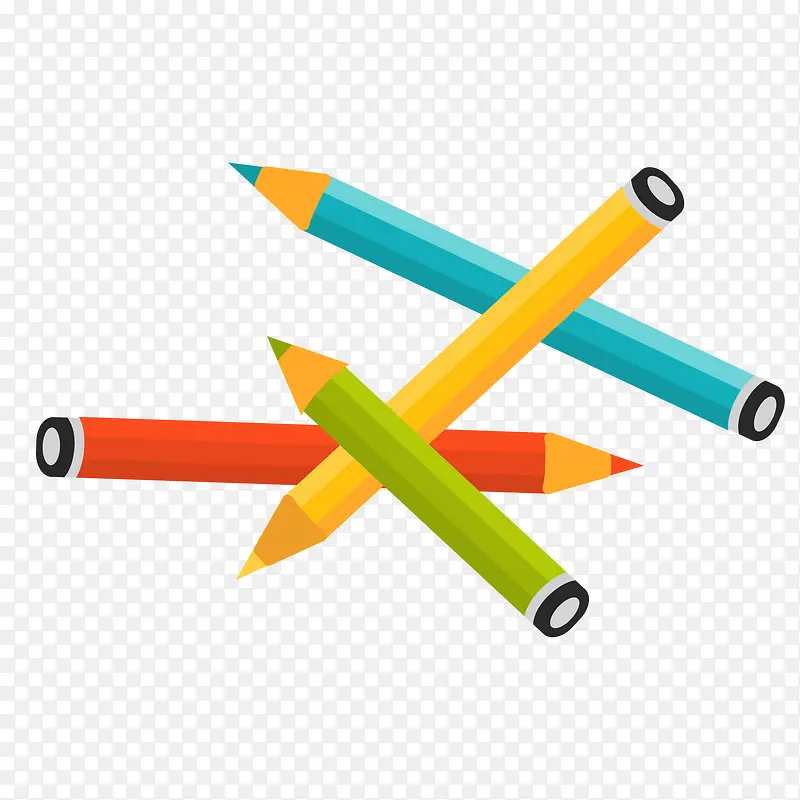 卡通彩色的文具铅笔