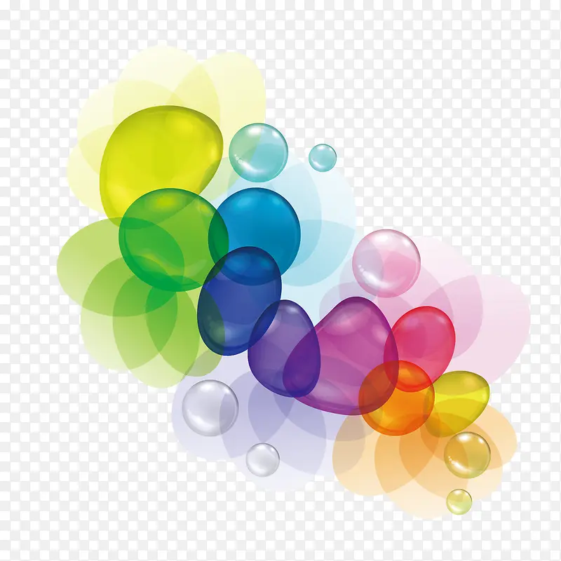 彩色气泡矢量素材