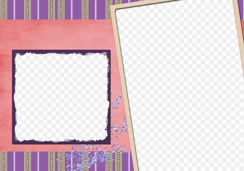 紫色照片相册模板元素