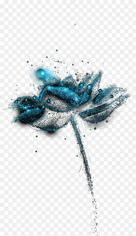 炫酷蓝色光效花朵