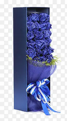 蓝色玫瑰花蓝色包装盒