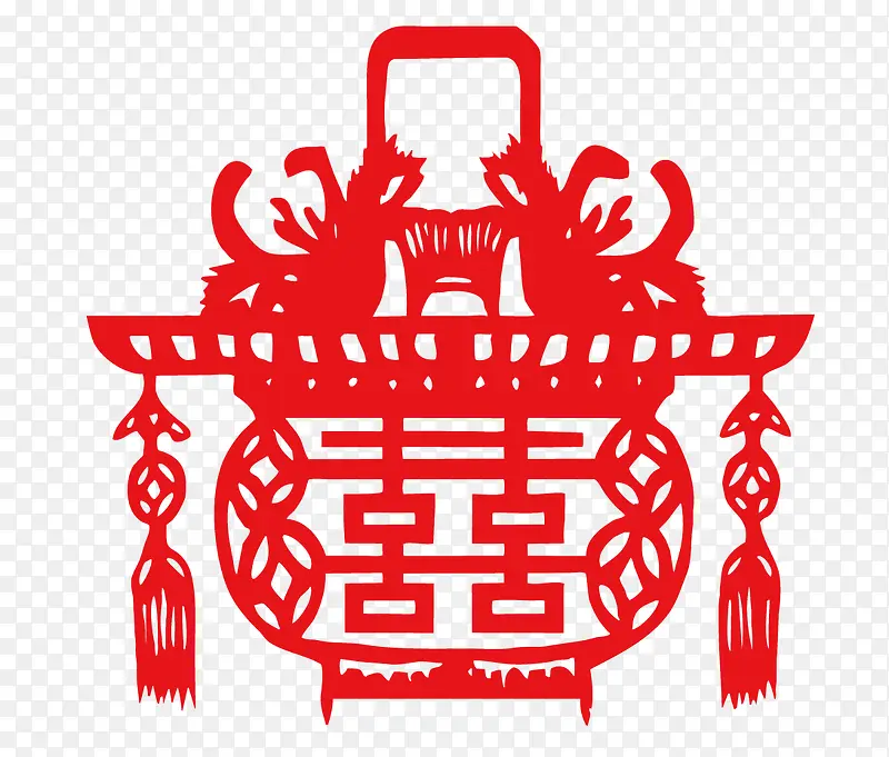 囍字剪纸PNG图片素材下载_图片编号ydoznpmg-免抠素材网