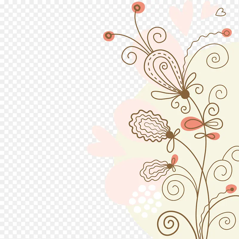 素雅手绘 花纹