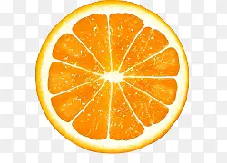 卡通手绘切开的橙子