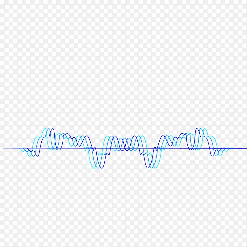斜影声波线矢量素材