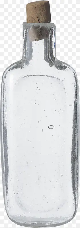 白色透明玻璃瓶瓶子瓶塞