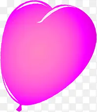 紫色爱心气球图片