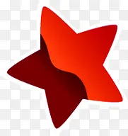 红色的立体感五角星元素