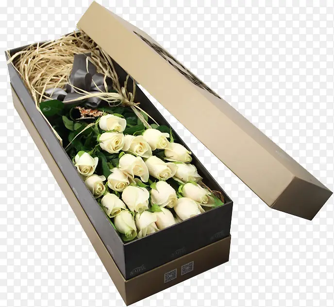 白色香槟玫瑰花漂浮素材