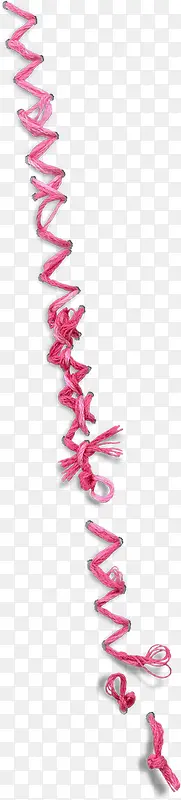 粉色卡通编织线条