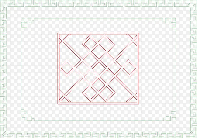 绿色png古框