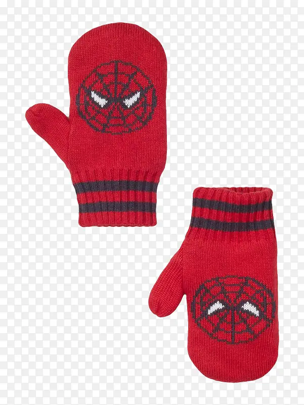 红色蜘蛛侠两指保暖手套