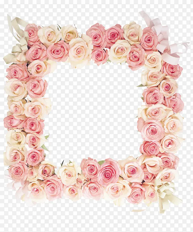 粉色玫瑰花相框