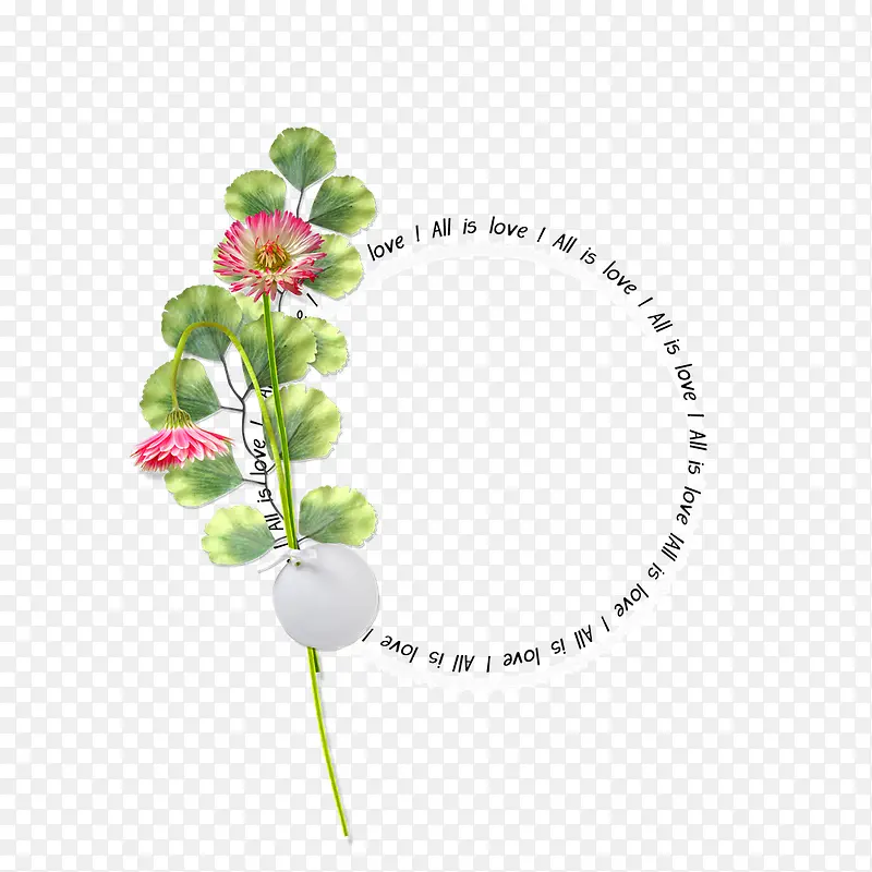 手绘花卉边框素材花卉矢量图素材