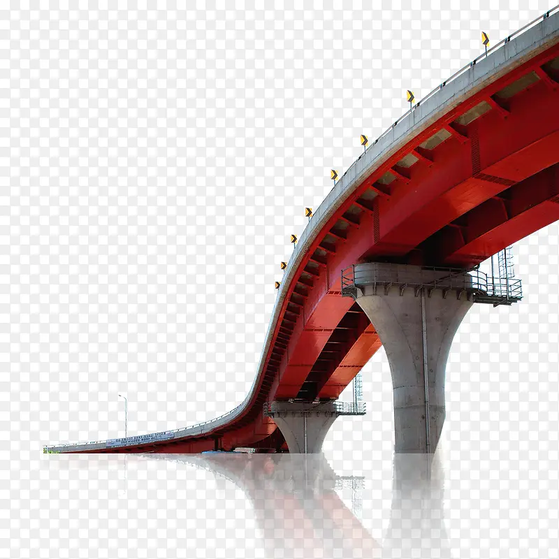 红色跨海大桥免抠素材