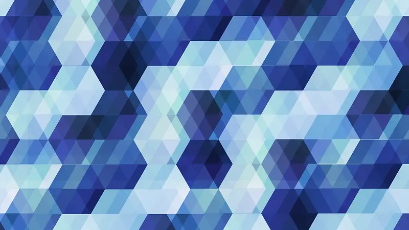 蓝折色六角形壁纸