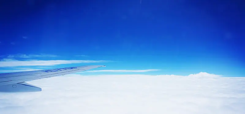 蓝天白云机翼背景