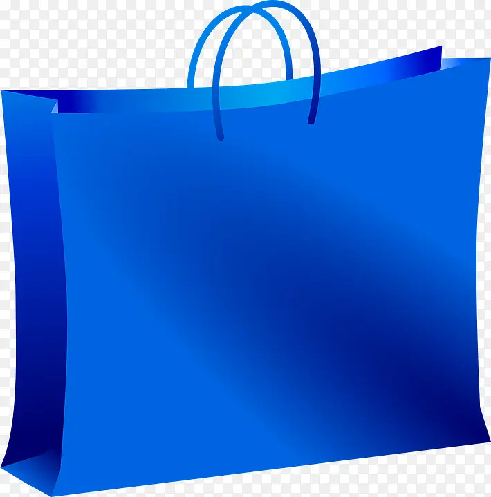 蓝色购物纸袋
