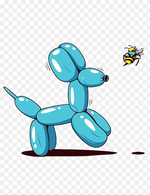蓝色气球狗
