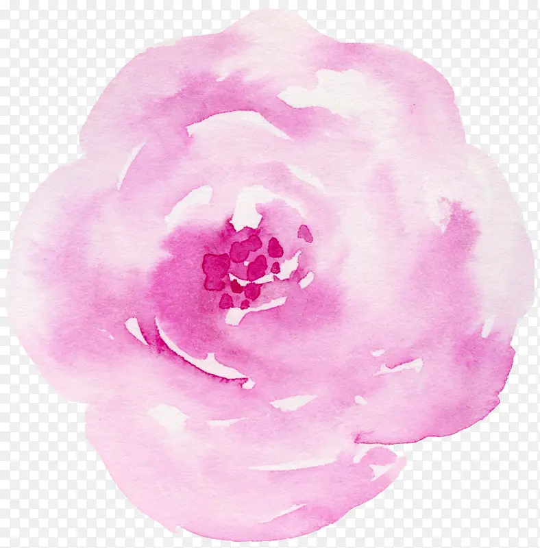 手绘水彩玫瑰花装饰元素