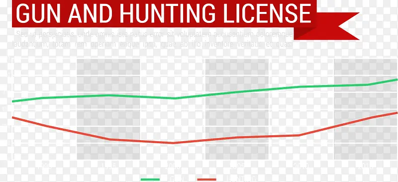 狩猎许可证信息图表矢量素材