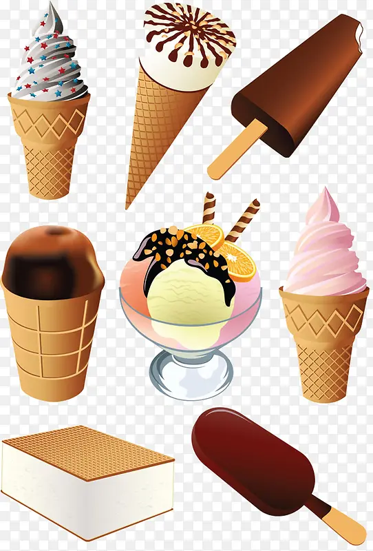 冰淇淋矢量图