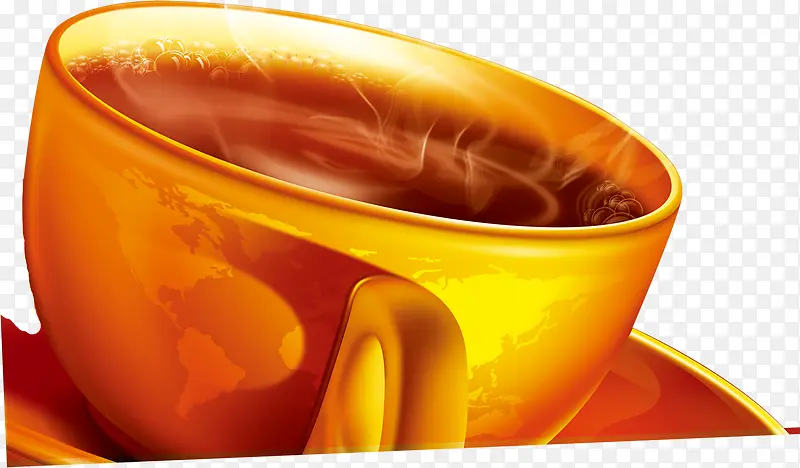 金色咖啡杯