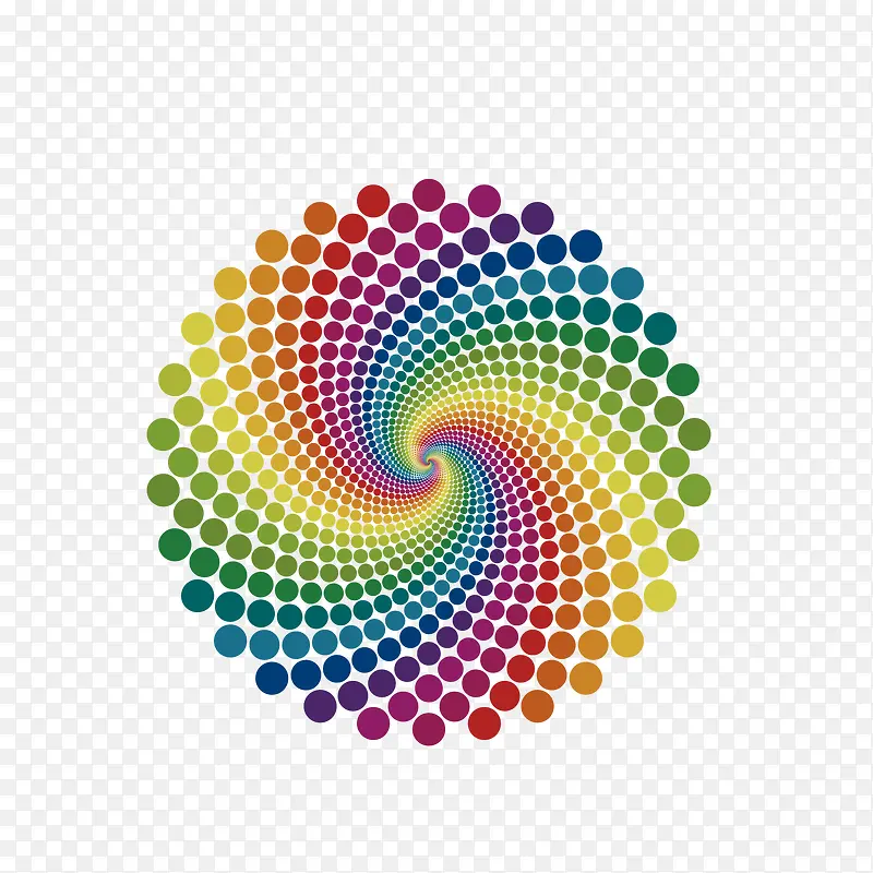 矢量科技卡通扁平化旋涡纹