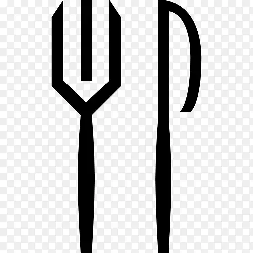 餐厅界面标志的刀和叉夫妇图标