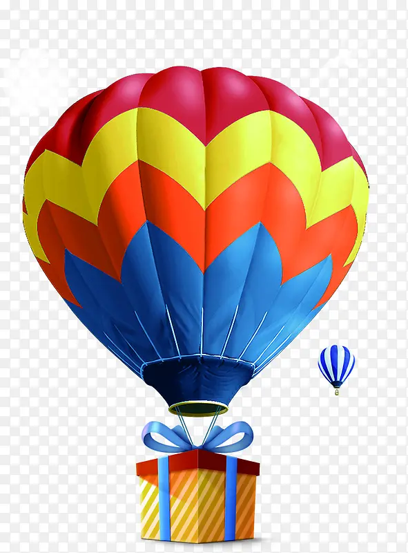 创意手绘颜色鲜艳的热气球
