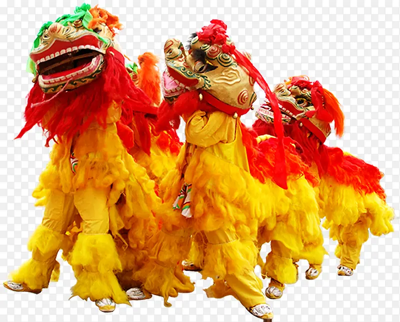 庆典庆祝舞狮队元素PNG图片素材下载_图片编号ylvmdgkw-免抠素材网