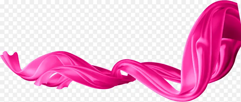 粉红丝带彩带元素 漂浮彩带