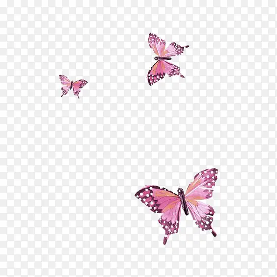粉色水墨蝴蝶