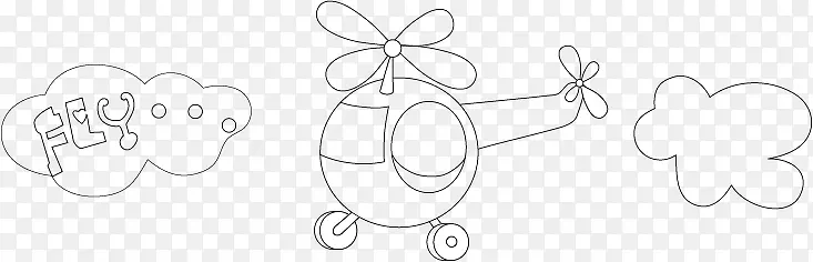 手绘玩具直升机