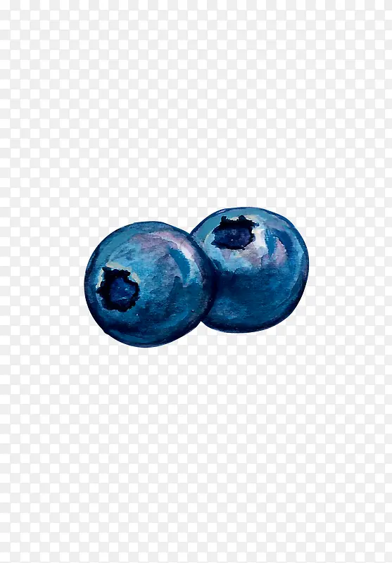手绘的蓝莓