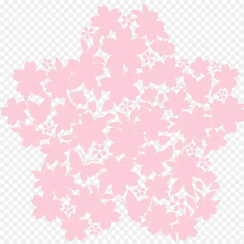 粉色花卉装饰矢量素材