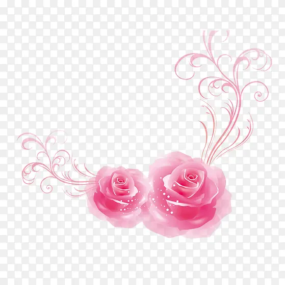 粉丝玫瑰花纹