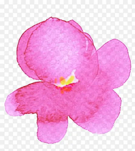 粉色水印花卉儿童海报
