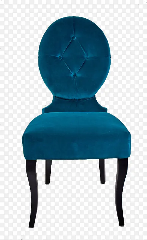 蓝绿色复古装饰单人沙发