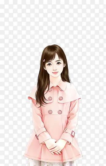 清纯可爱手绘少女