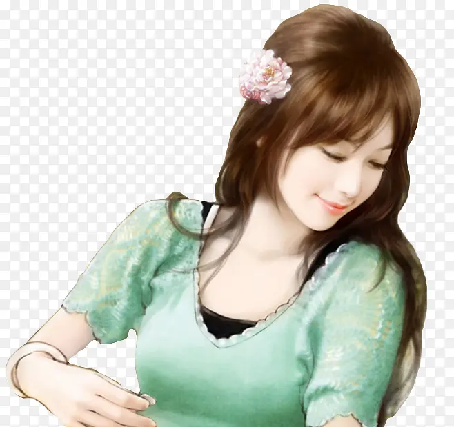 清纯可爱现代少女立绘
